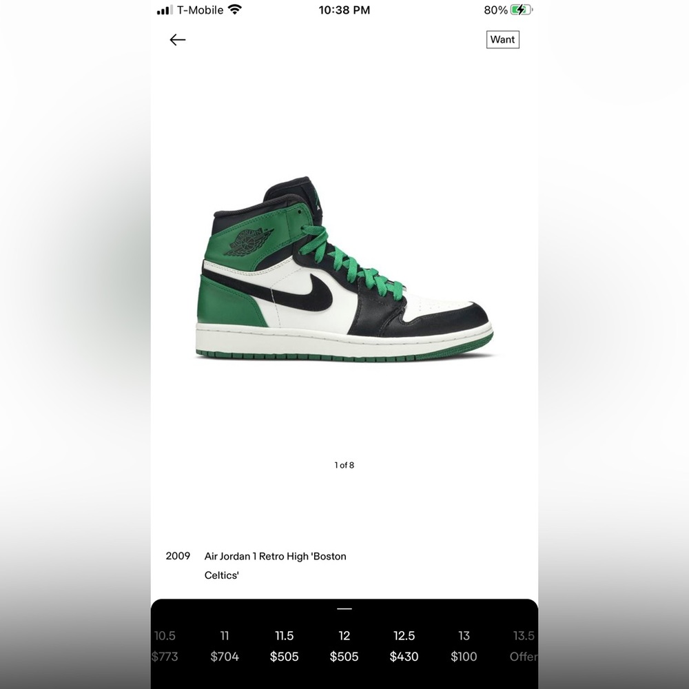 Air Jordan 1s 2009 Boston Celtics